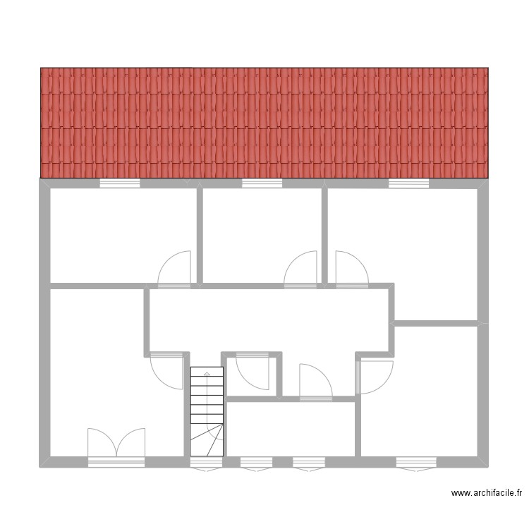 GOUY R+1. Plan de 4 pièces et 68 m2