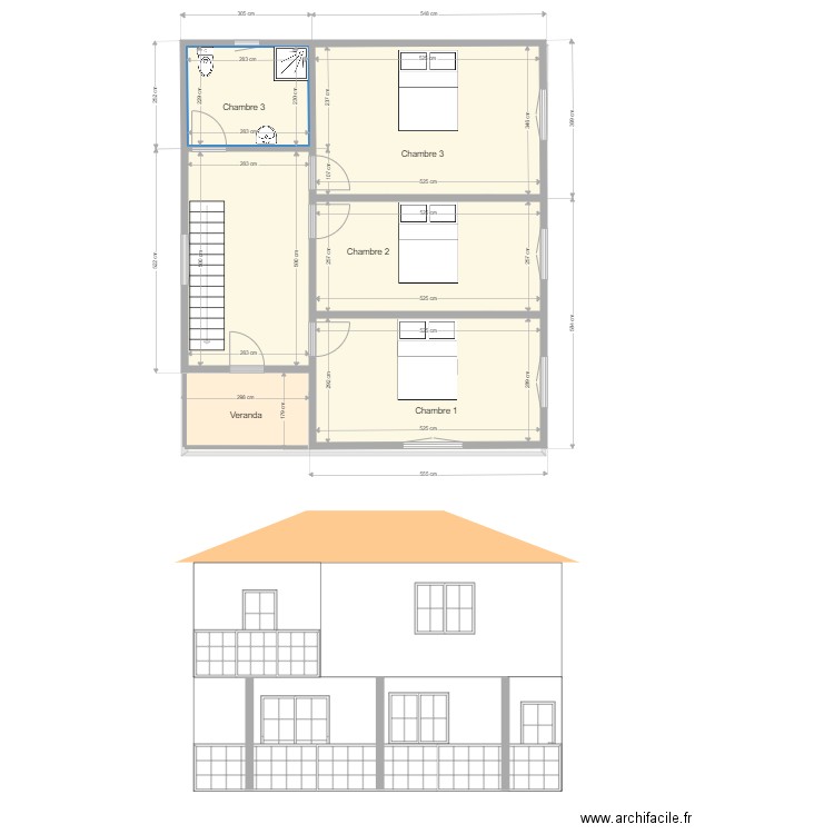 MaisonBatoufamv4. Plan de 9 pièces et 141 m2