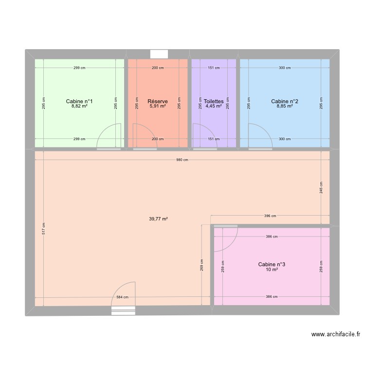 Plan d’agencement . Plan de 6 pièces et 78 m2