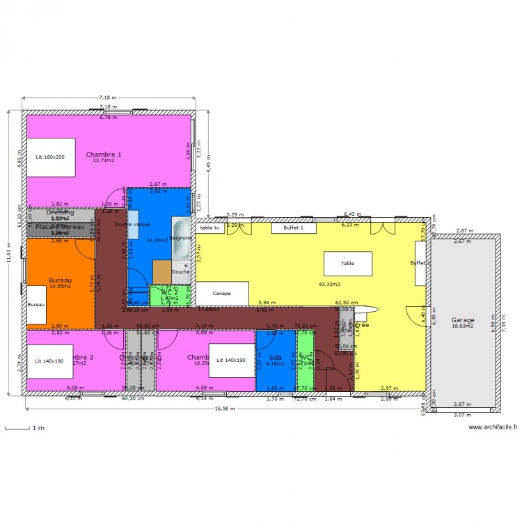 Agrandissement Phenix 2012 7.20m. Plan de 0 pièce et 0 m2