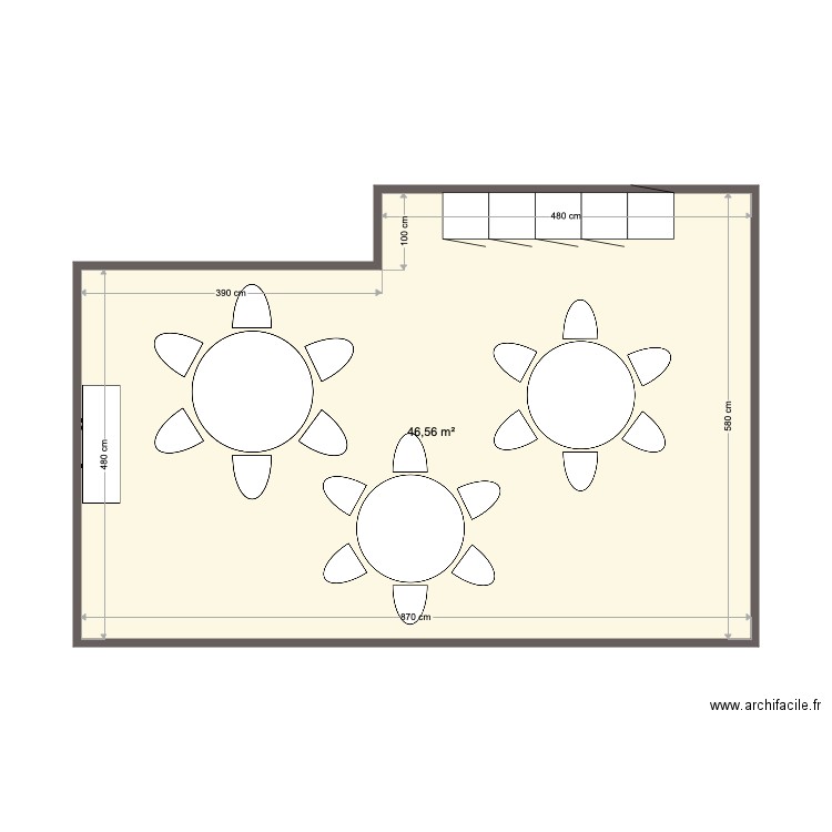 Salon Coquelicot Champie. Plan de 0 pièce et 0 m2