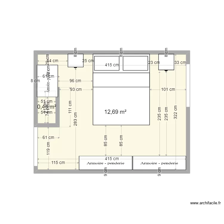 CHAMBRE 1. Plan de 