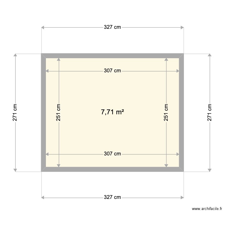 SDB RDC Laurel. Plan de 1 pièce et 8 m2