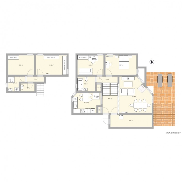 salon 1. Plan de 0 pièce et 0 m2