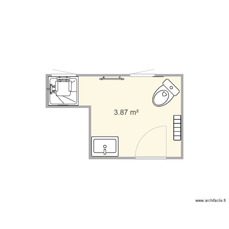 Projet Salle de bain . Plan de 0 pièce et 0 m2