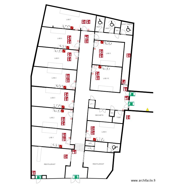 NANCY PLAN DE SECU. Plan de 27 pièces et 478 m2