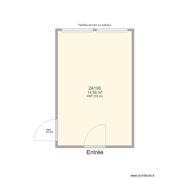 Bureau 2A190. Plan de 0 pièce et 0 m2