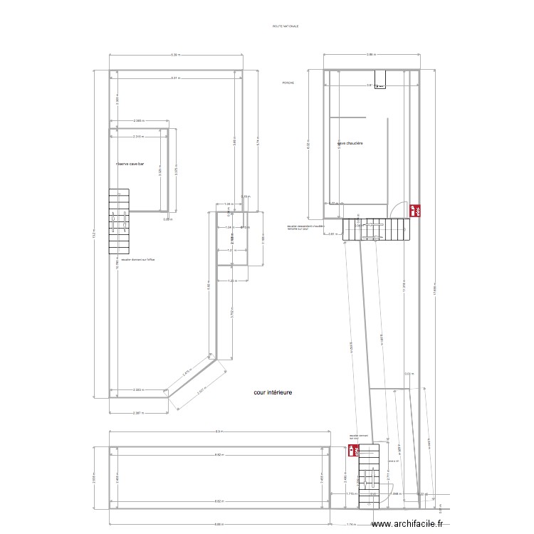 caves. Plan de 0 pièce et 0 m2