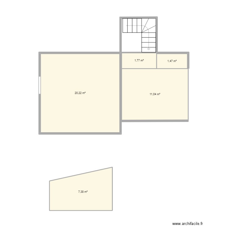 Chambrejaune. Plan de 5 pièces et 42 m2