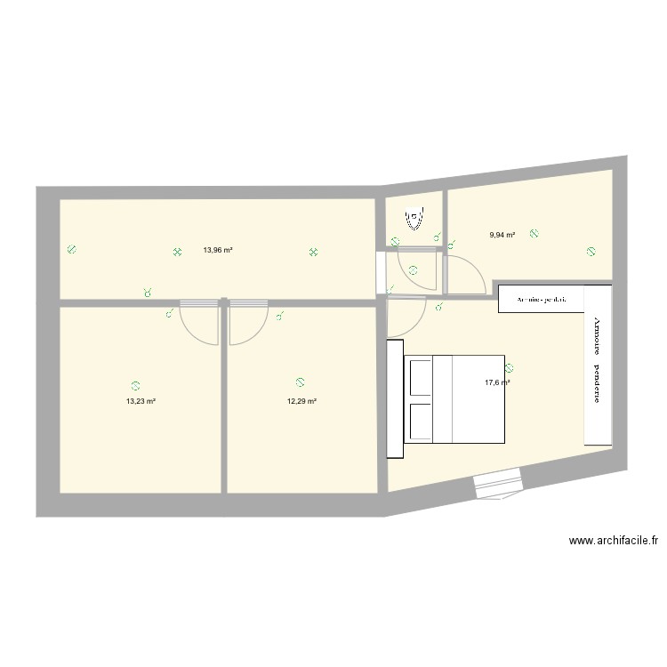 Plan étage electricité . Plan de 0 pièce et 0 m2