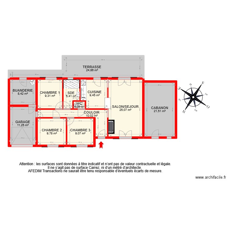 BI 9059 PASCAL. Plan de 13 pièces et 146 m2