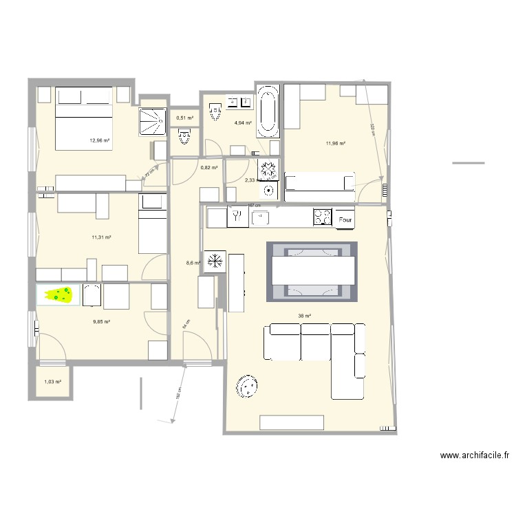 Alésia test. Plan de 0 pièce et 0 m2