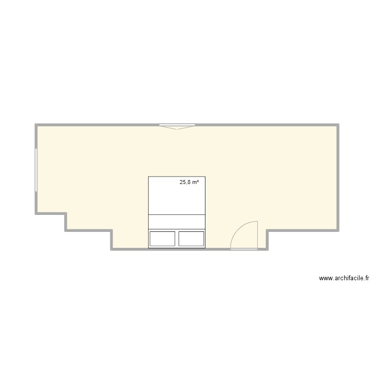 CHAMBRE PAULINE CONFLANS. Plan de 1 pièce et 26 m2