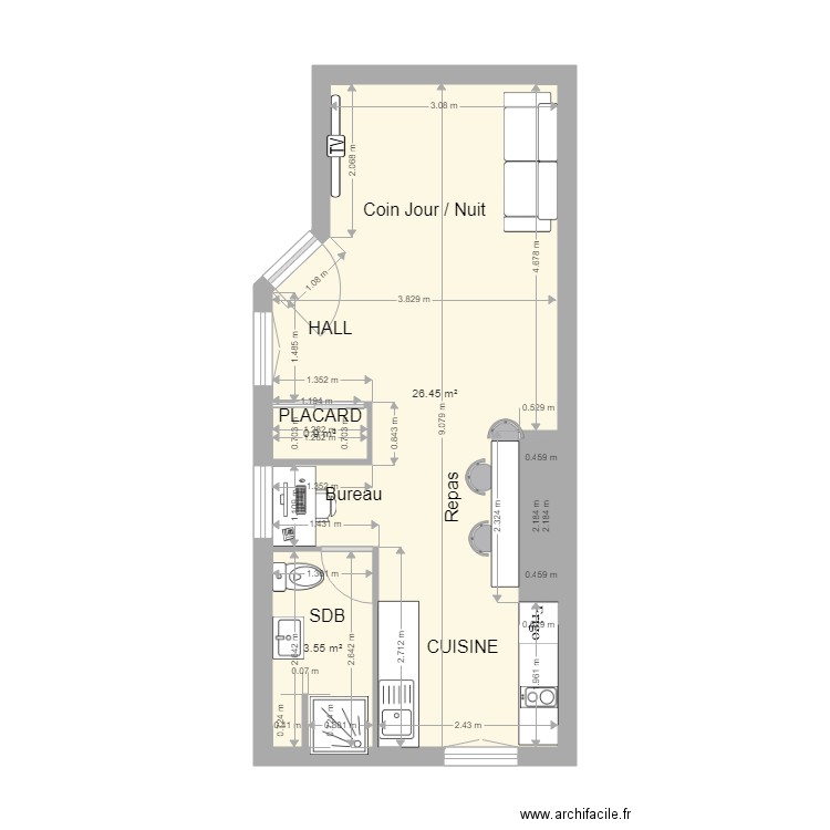 MOUSTIER 2. Plan de 0 pièce et 0 m2