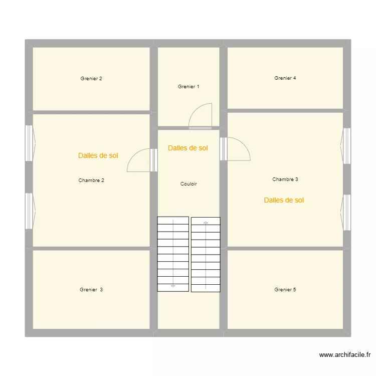 Croquis HUGENEL Etage. Plan de 