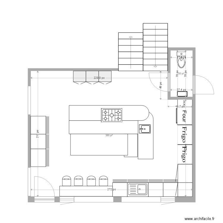 plancuisine. Plan de 0 pièce et 0 m2