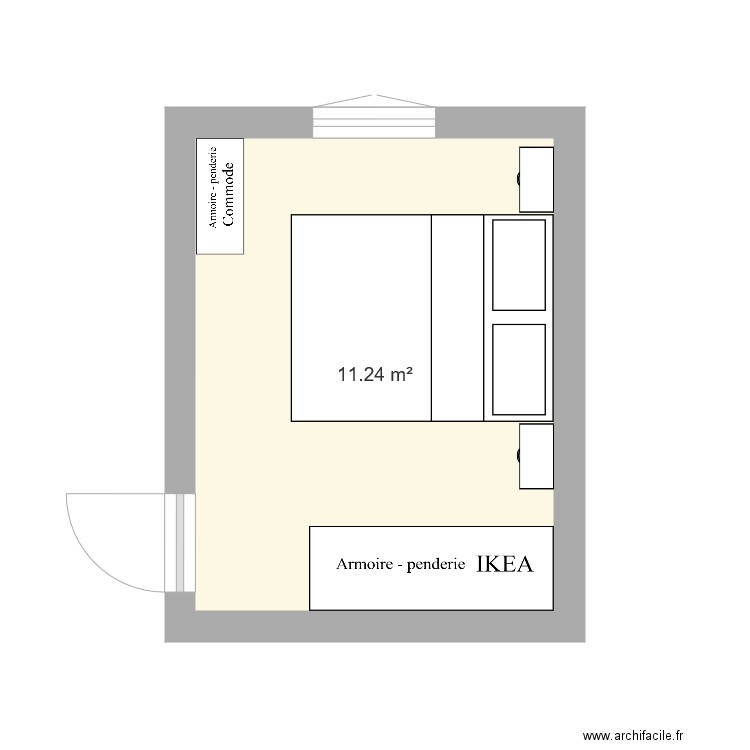 chambre 2 bis. Plan de 0 pièce et 0 m2