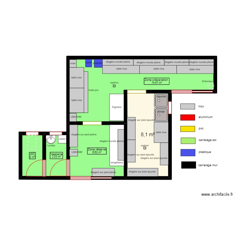 PLAN LABORATOIRE CATALEYA 2023 (25/03/23). Plan de 5 pièces et 33 m2