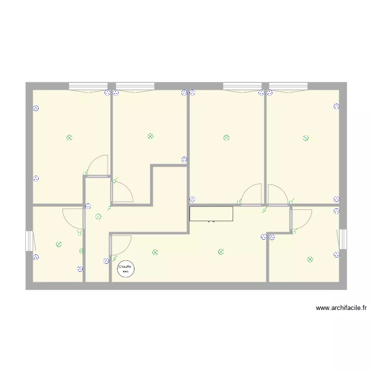 Gouy Etage &eacute;lectricit&eacute;. Plan de 