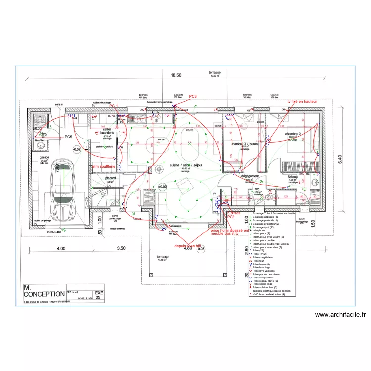 manant rdc ,circuit prises. Plan de manant rdc ,circuit prises. Plan de