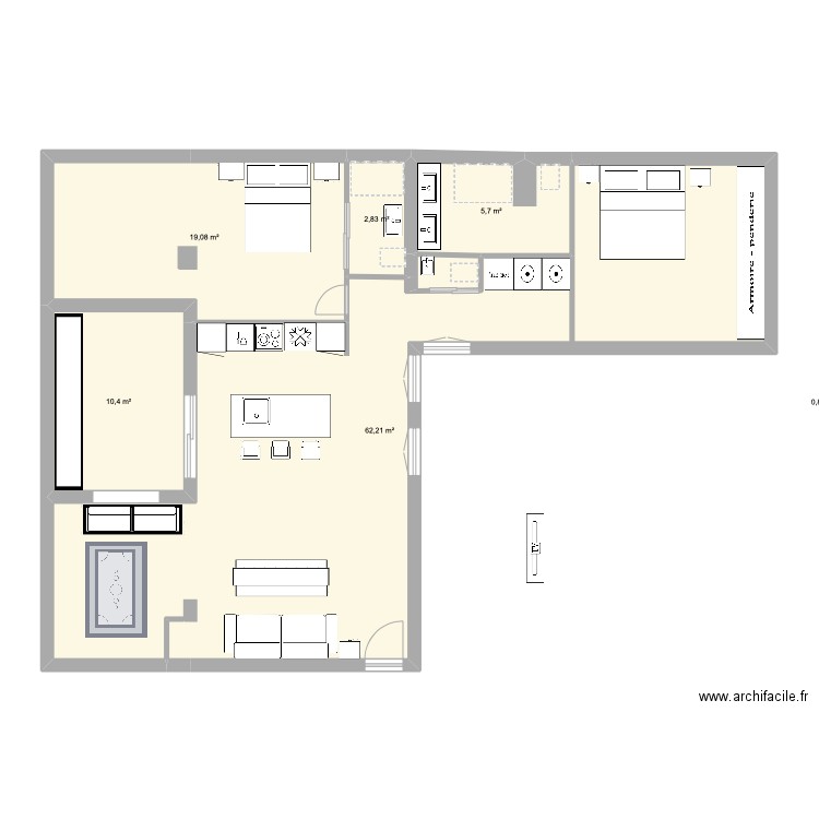 ayala 21. Plan de 6 pièces et 101 m2