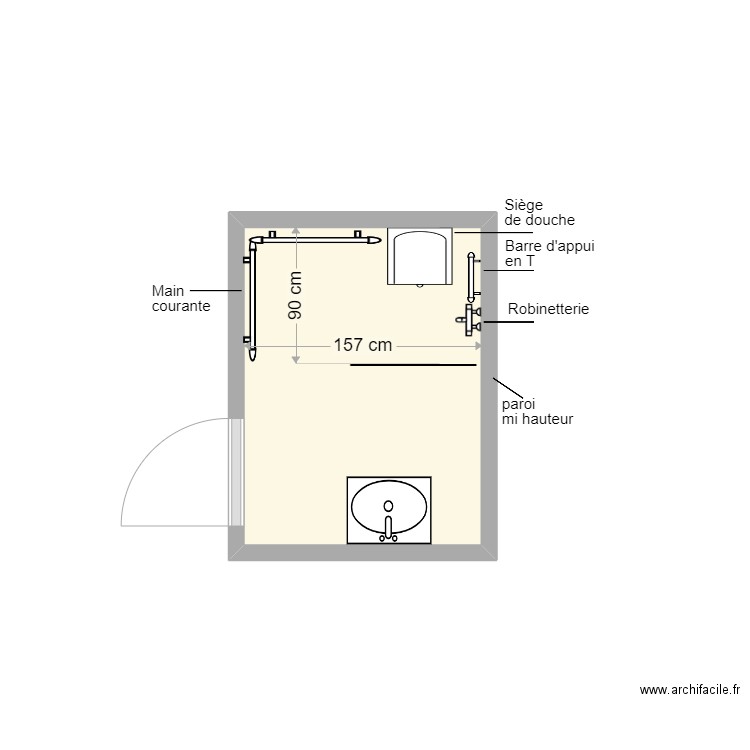 WITZ projet SDB. Plan de 0 pièce et 0 m2
