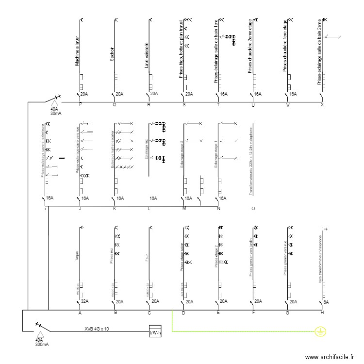 Schema unifilairee1125125. Plan de 0 pièce et 0 m2