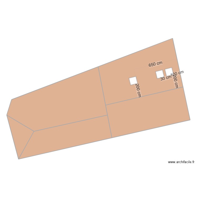 Toiture Thil - projet. Plan de 3 pièces et 273 m2