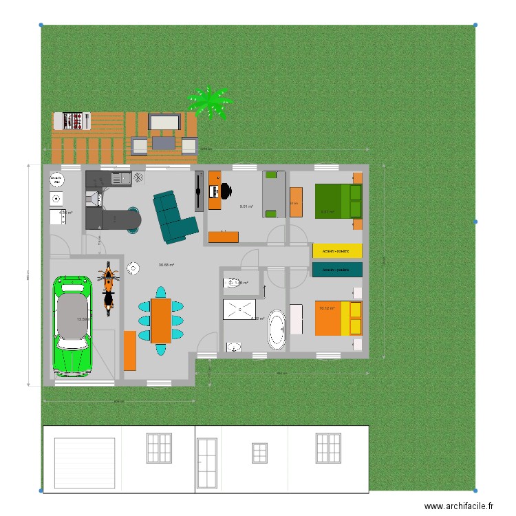 Plan Plain pied RP final bis a. Plan de 0 pièce et 0 m2