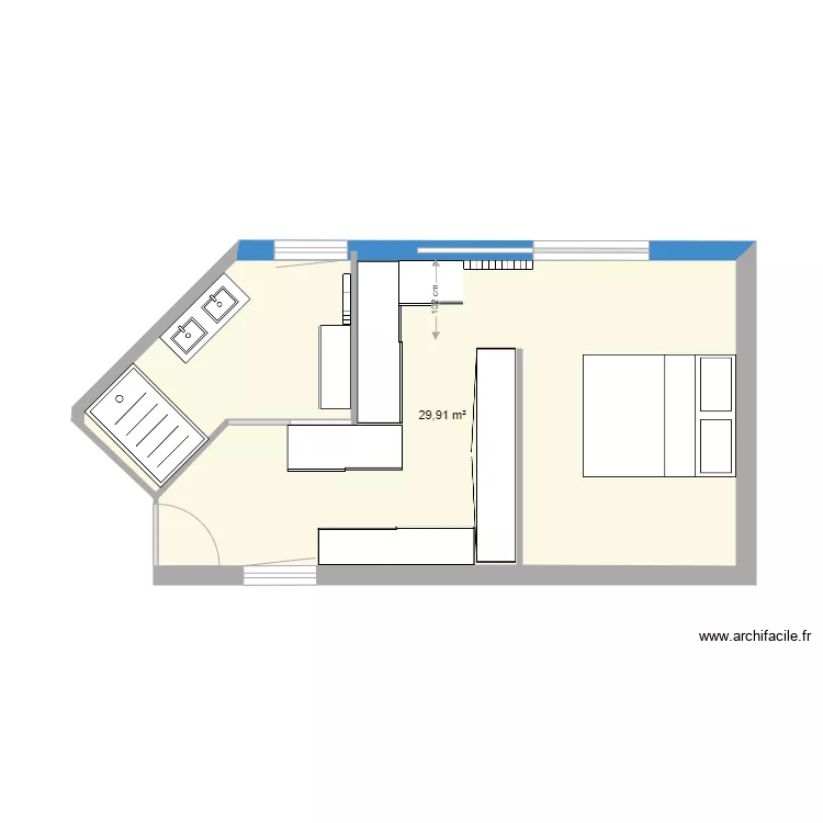 Salle de bain. Plan de 