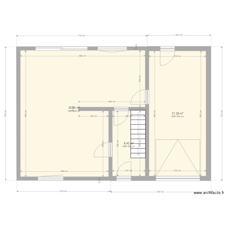 bâtiment 4. Plan de 3 pièces et 67 m2