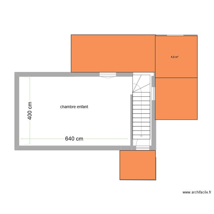 plan 1er. Plan de 1 pièce et 5 m2