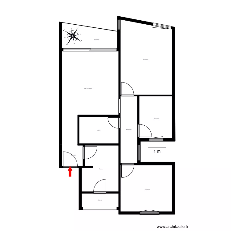 ED.CARMEN, ESC. B, 4-1, ANDORRA. Plan de 