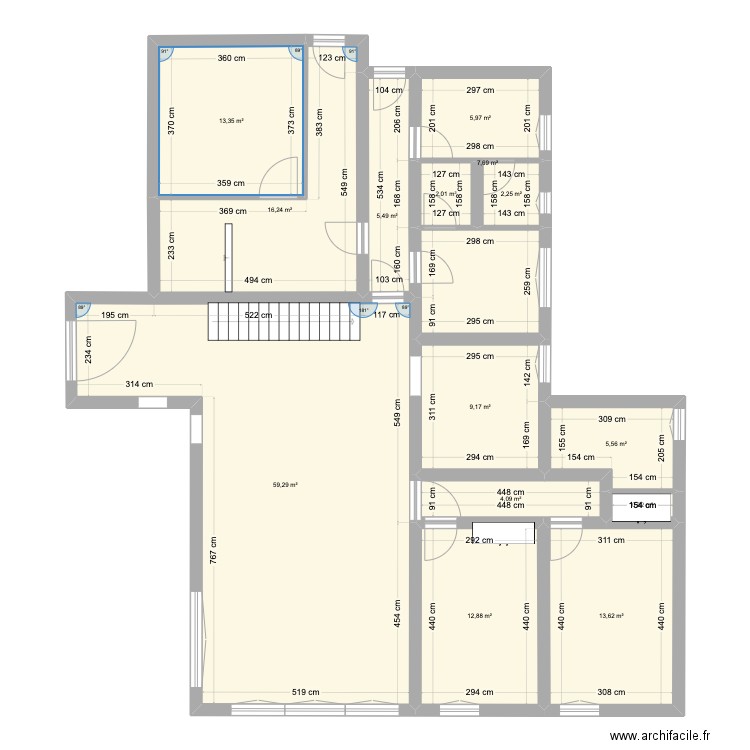la solana PLANTA BAJA. Plan de 18 pièces et 199 m2