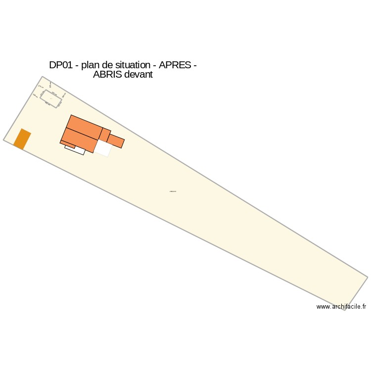 DP01 - plan de situation ABRIS APRES refus. Plan de 2 pièces et -2087 m2
