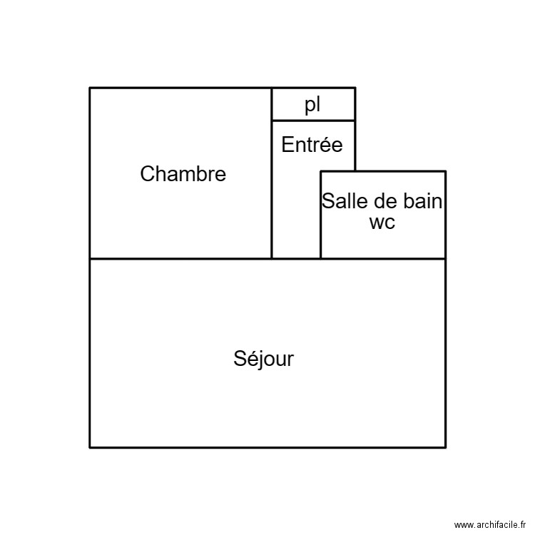 PENMARCH LEMARER. Plan de 5 pièces et 16 m2