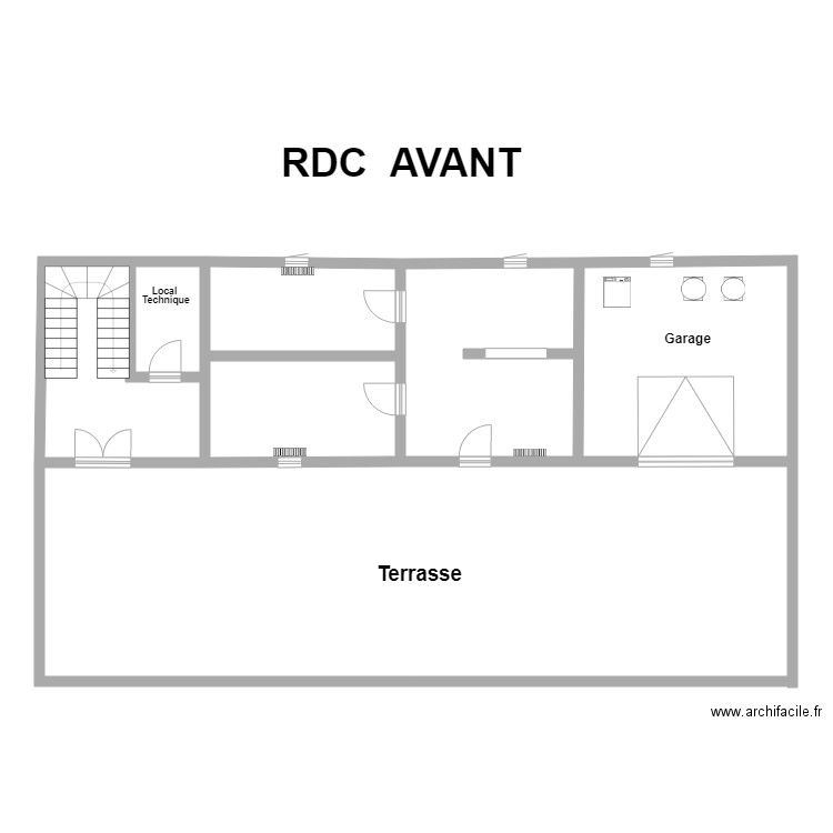 RDC AVANT. Plan de 0 pièce et 0 m2
