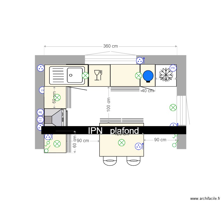 CUISINE 1 1. Plan de 0 pièce et 0 m2