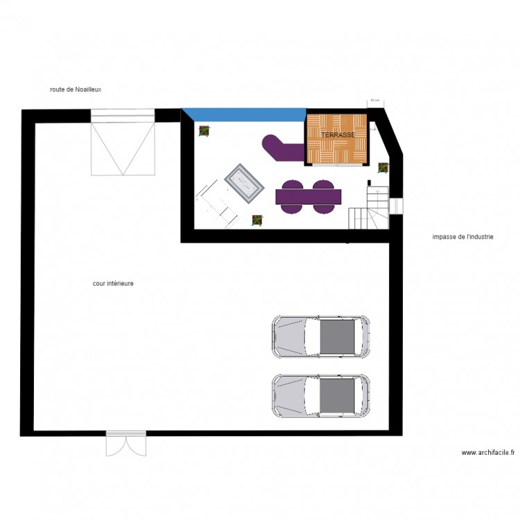 PROJET AMENAGEMENT GRANGE ETAGE. Plan de 0 pièce et 0 m2