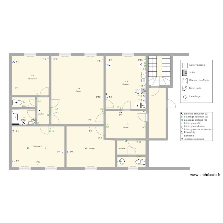 IBN Etg 1 Appart. Plan de 0 pièce et 0 m2