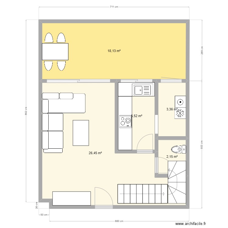 Galiota 1. Plan de 16 pièces et 146 m2