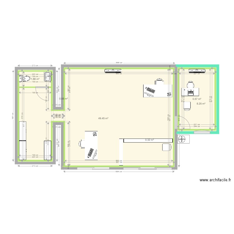 Bureau TME. Plan de 0 pièce et 0 m2