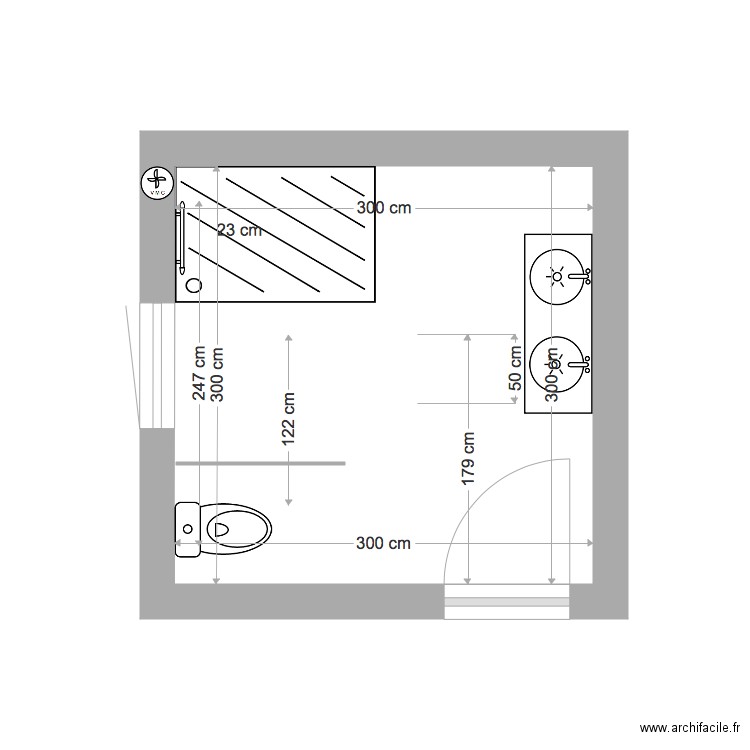 Salle de bain2 Etage 1. Plan de 0 pièce et 0 m2