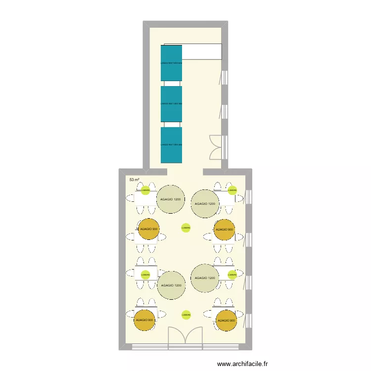 LE PETIT COULMIERS - MAIRIE DE COULMIERS. Plan de 1  et 53 m²