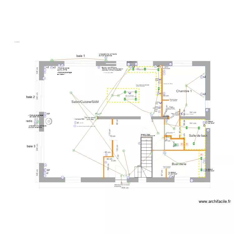 ELEC rdc. Plan de 