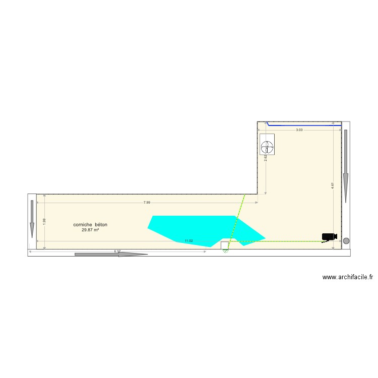 véto  la corniche. Plan de 0 pièce et 0 m2