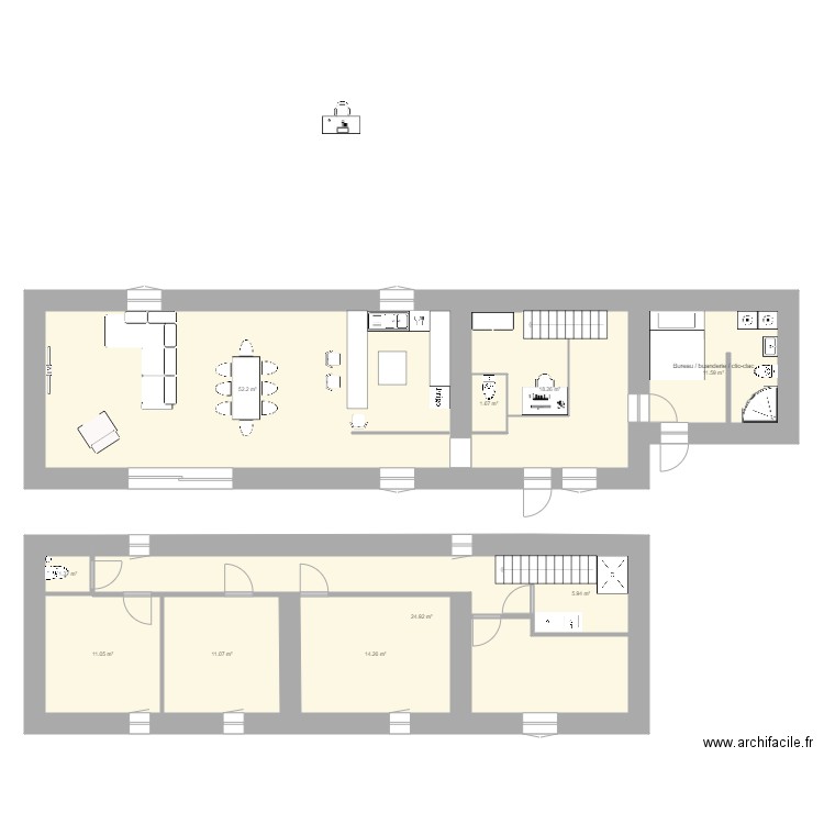 Maison Doix rdc et etage finis. Plan de 0 pièce et 0 m2
