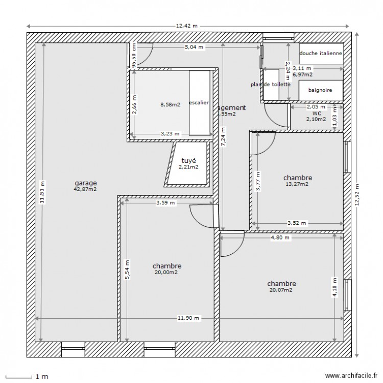 nods  etage renove. Plan de 0 pièce et 0 m2