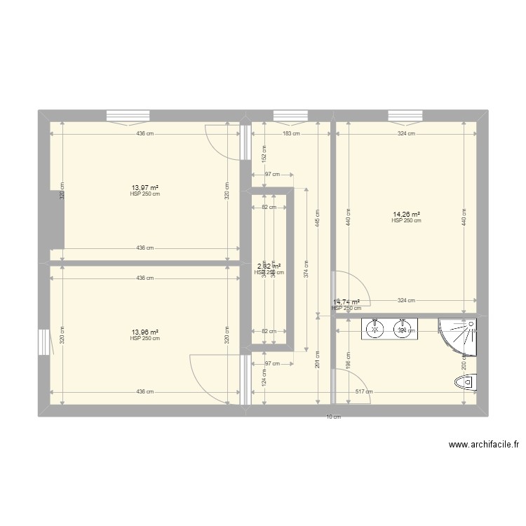 chagnon etage. Plan de 0 pièce et 0 m2