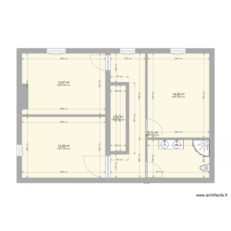 chagnon etage. Plan de 